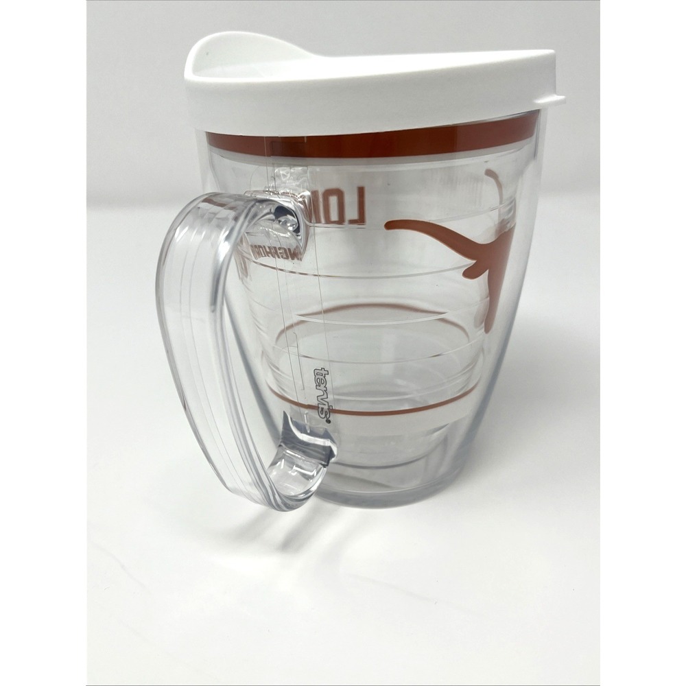 Tervis Texas Longhorns Insulated Mug Lid Clear Orange NCAA University of Texas - Picture 5 of 9
